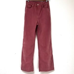 Shein Pink High Rise Women's Wide Leg Corduroy Pants Size 2